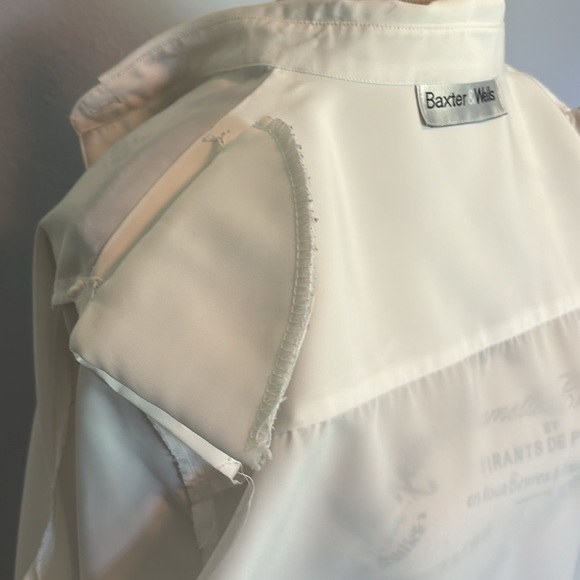 Women’s White Embellished Lapel Button Up - Baxter & Wells Approx Medium (6-8) - Picture 8 of 12